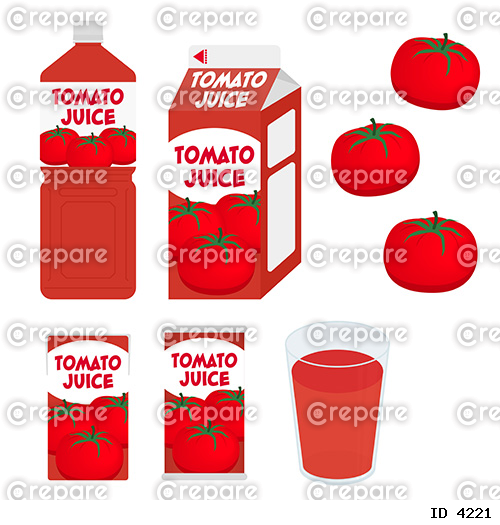 トマトジュースのイラスト