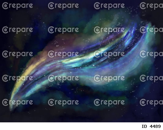 幻想的で美しい、暗闇で虹色に光る星雲の背景グラフィック素材