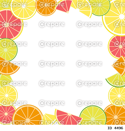 柑橘類の枠のイラスト