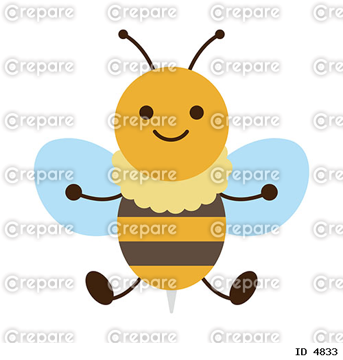 蜂のキャラクターのイラスト クリパレ