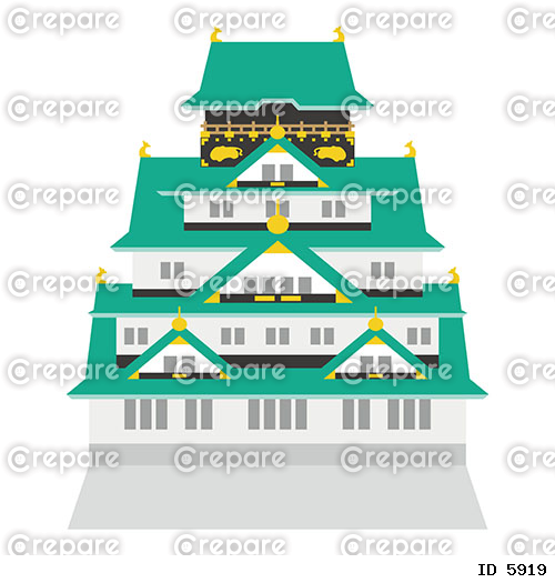 大阪城のイラスト