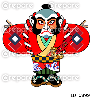 日本の伝統工芸の奴凧のイラストです