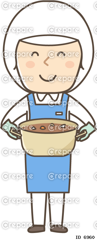 鍋を持つ調理師の男性