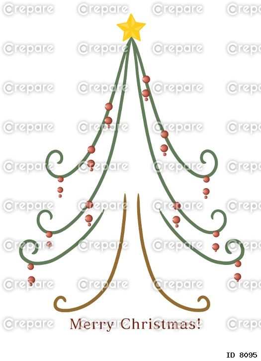 シンプルなクリスマスツリーのイラスト