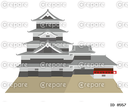 松本城のイラスト