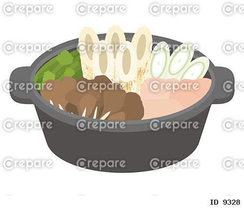 きりたんぽ鍋のイラスト