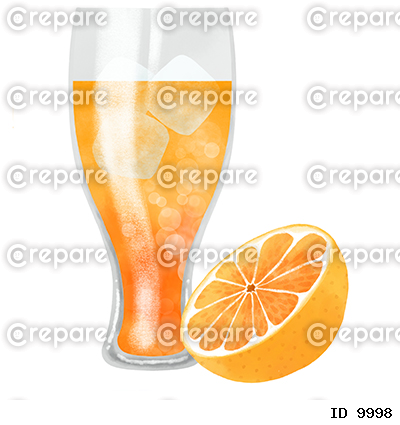 美味しそうなオレンジジュースのイラスト