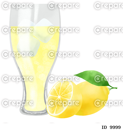 美味しそうなレモンジュースのイラスト