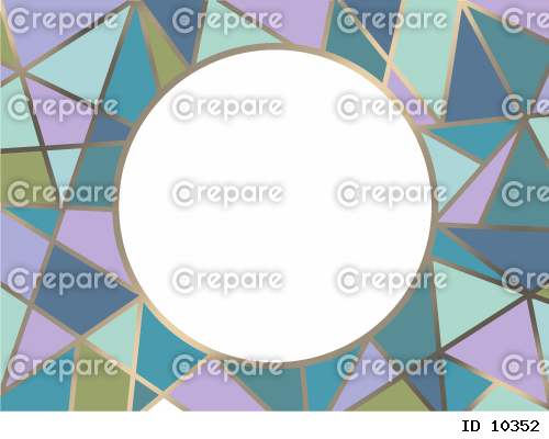 ステンドグラス風のカラフルな円形フレーム