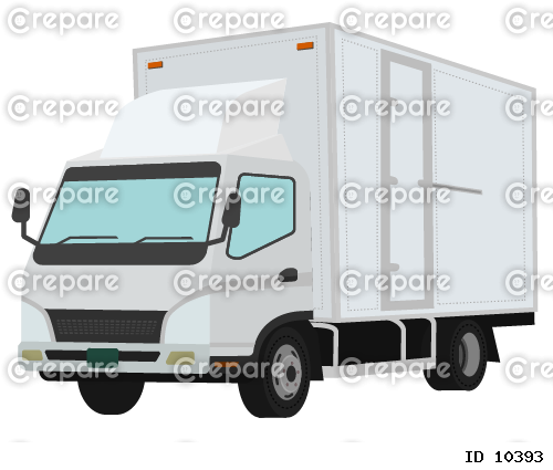 機材車（軽貨物）のトラックのイラスト