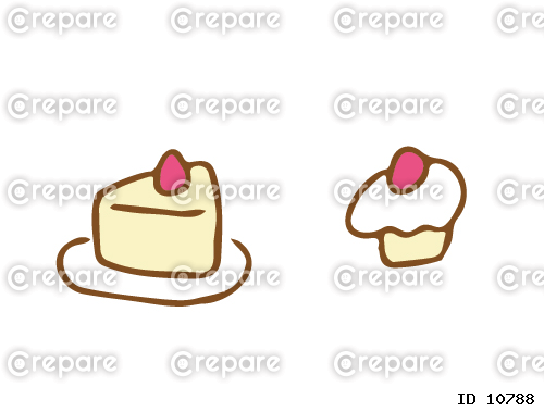 かわいいケーキのイラスト