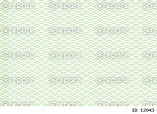 青海波模様の入った緑色の和柄パターン