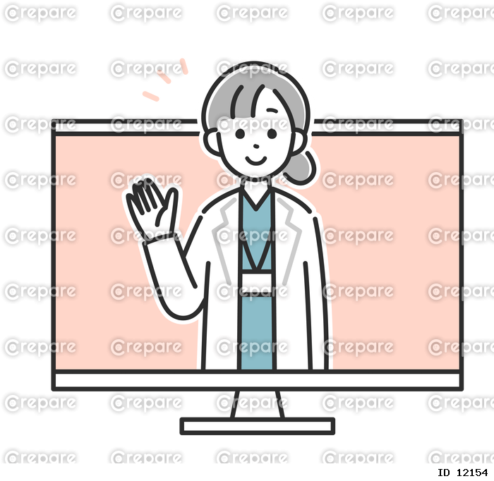 女性医師によるオンライン診療のイメージ