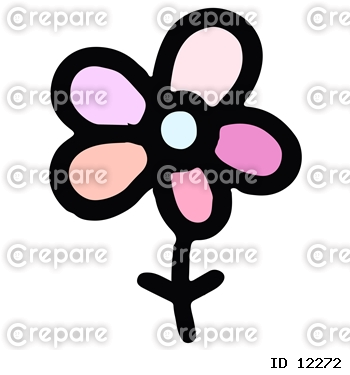 シンプルなピンクのグラデーションの1本の花