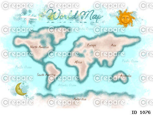 イラストマップ 7大陸