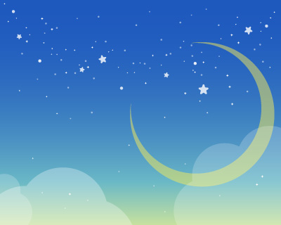 可愛い月と星空のファンタジーな背景素材 クリパレ
