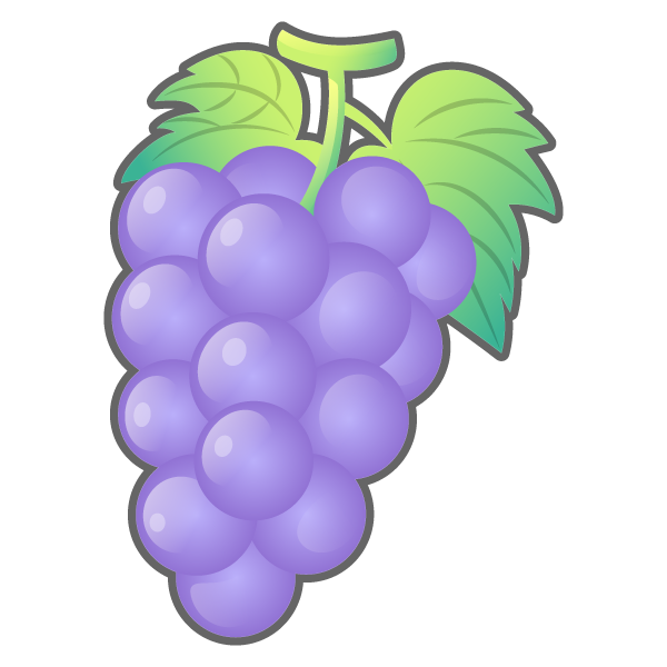 紫色のブドウのイラスト
