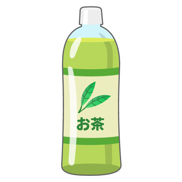 ペットボトルのお茶（緑茶）のイラスト