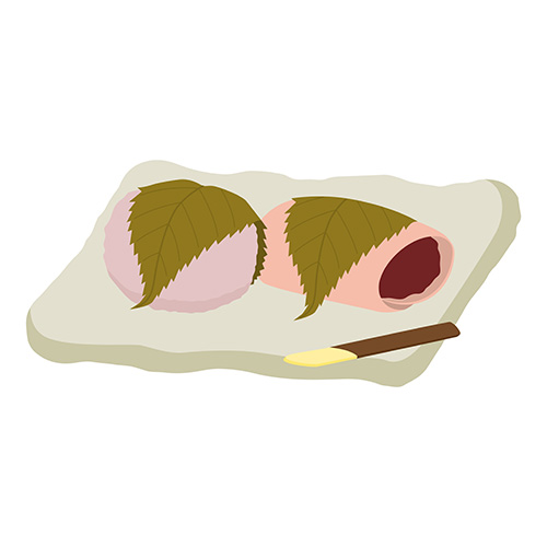 桜餅のイラストセット クリパレ