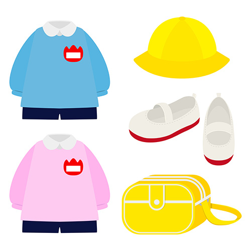 幼稚園の服のイラストセット