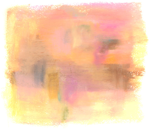 ベージュ、ピンク、ゴールドのオイルパステル画の背景テクスチャー