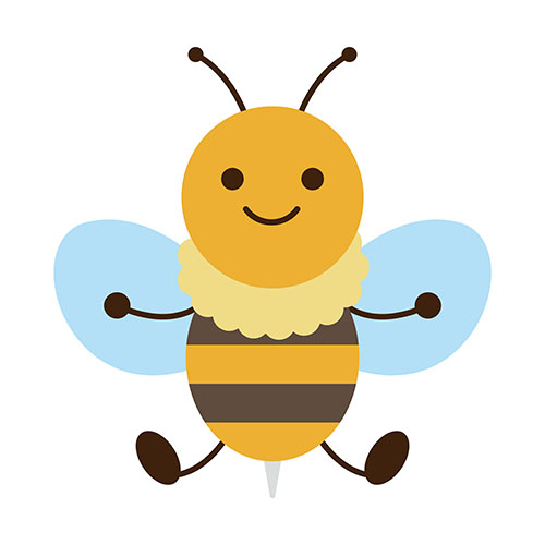 蜂のキャラクターのイラスト クリパレ